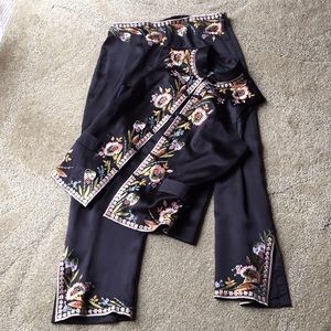 100% silk embroidered 2-piece Asian inspired set